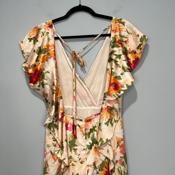 Anthropologie Hutch Ella Floral Open Back Maxi Dress Multicolor Size 2 - Picture 13 of 14